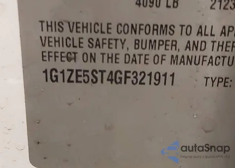 2016 Chevrolet Malibu 1Lt from USA, damaged, VIN 1G1ZE5ST4GF321911